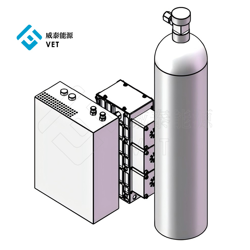 Solid-state waterstofopslag brandstofcelvermogenssysteem